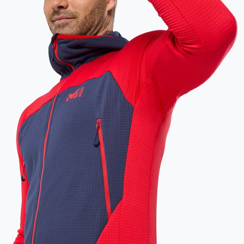 Pánská mikina Millet Fusion Grid Hoodie red 4