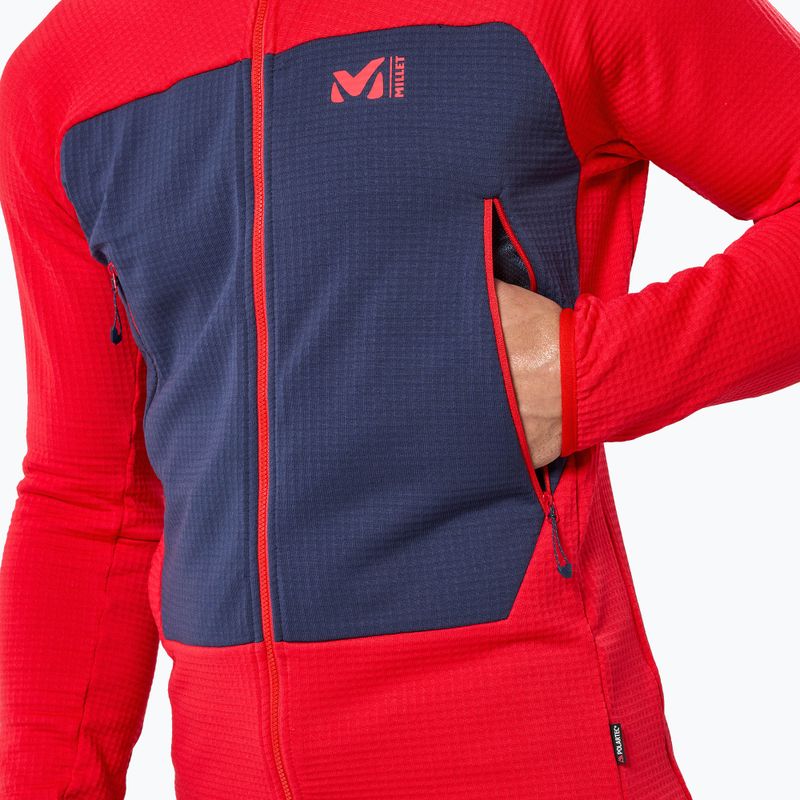 Pánská mikina Millet Fusion Grid Hoodie red 5