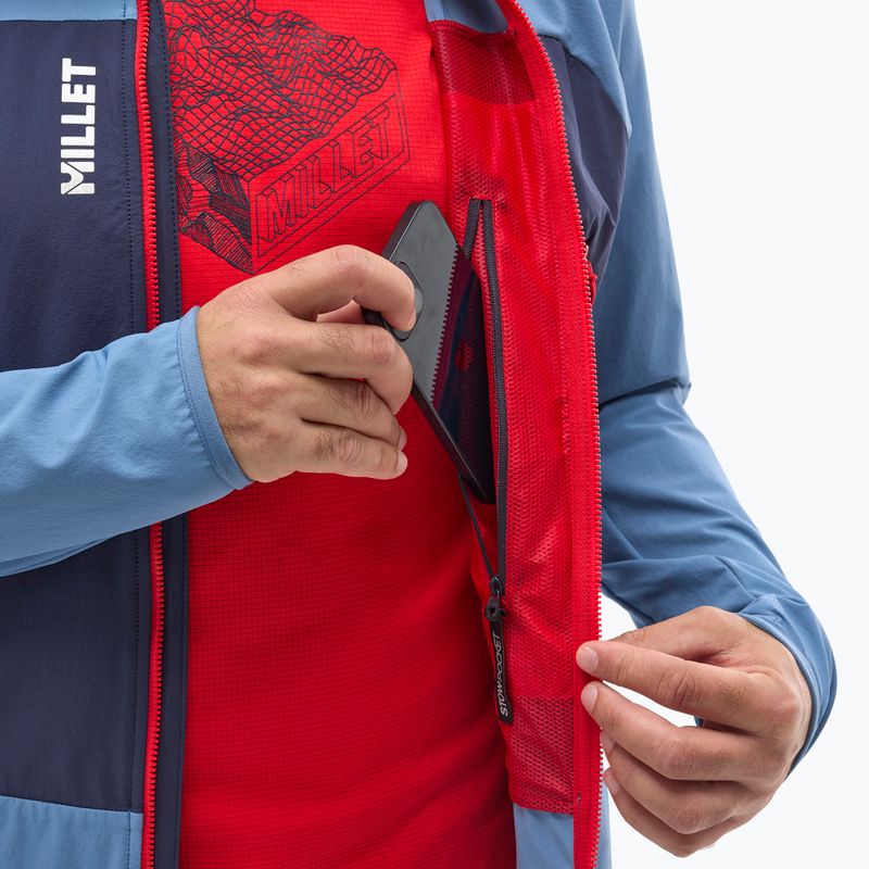 Pánská softshellová bunda Millet Fusion XCS Hoodie coronet blue/saphir 6