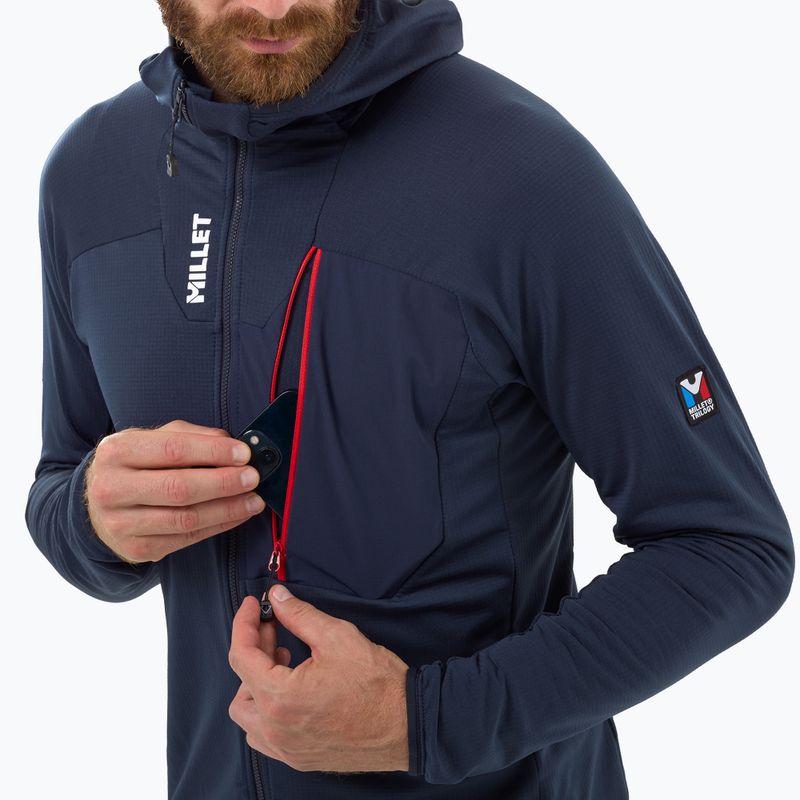 Pánská fleecová mikina Millet Trilogy Icon Lightgrid Hoodie saphir 4