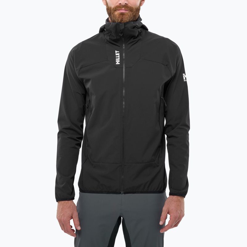 Pánská softshellová bunda Millet Kamet Xcs Light Hoodie black
