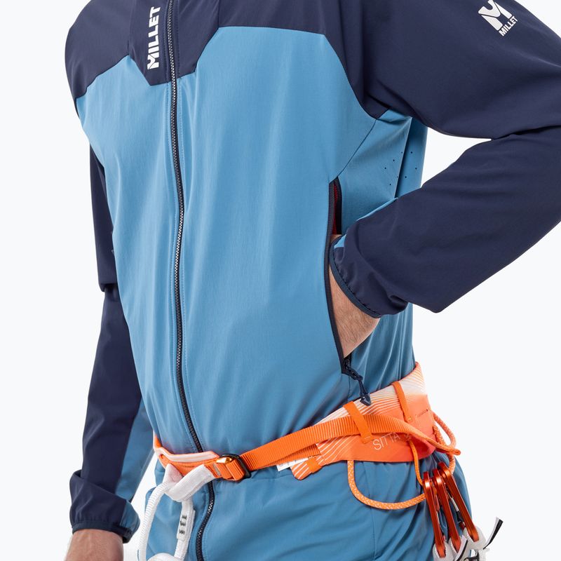 Pánská softshellová bunda Millet Kamet Xcs Light Hoodie coronet blue/saphir 4