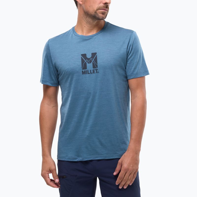 Pánské tričko na lezení Millet Ubic Wool SS coronet blue