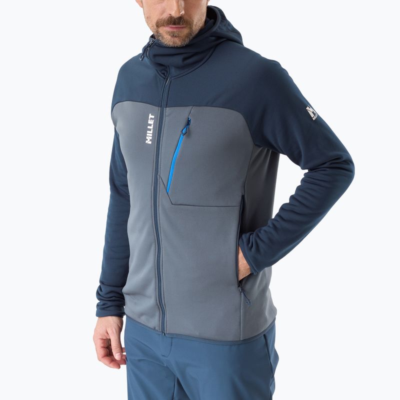 Pánská mikina Millet Seneca Fleece Hoodie saphir/shadow blue 4