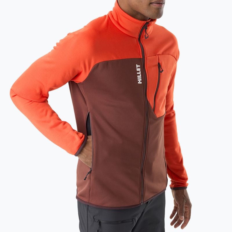 Pánská mikina Millet Seneca Fleece truffle/paprika 4
