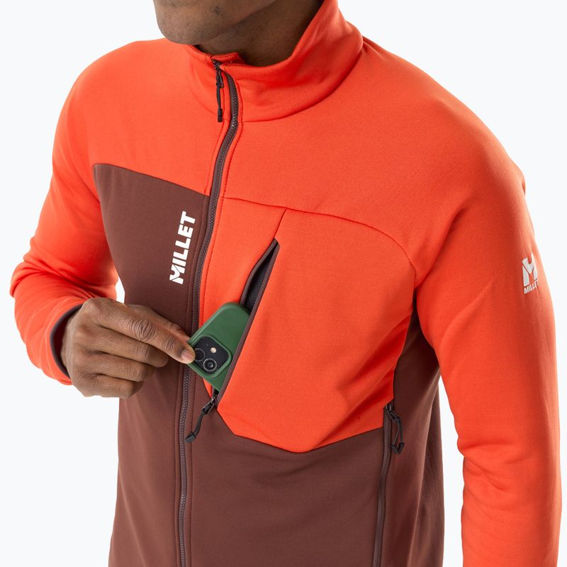 Pánská mikina Millet Seneca Fleece truffle/paprika 5