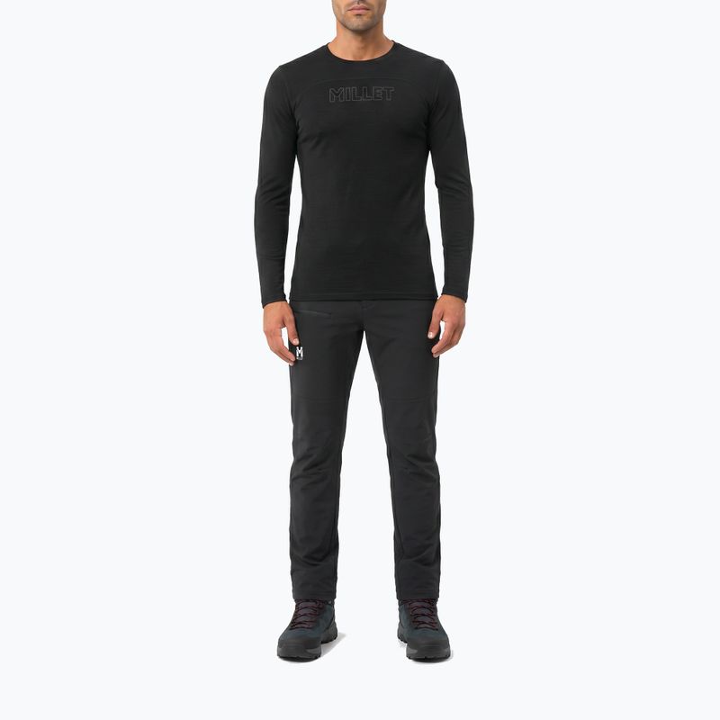 Pánské trekové tričko longsleeve Millet Ubic Wool LS Pullover black 2