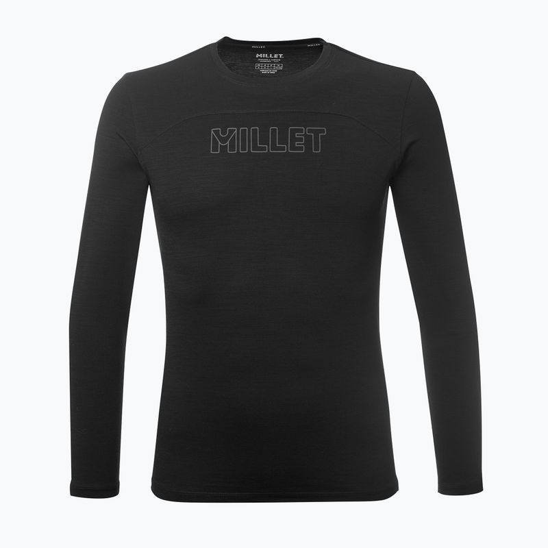 Pánské trekové tričko longsleeve Millet Ubic Wool LS Pullover black 3