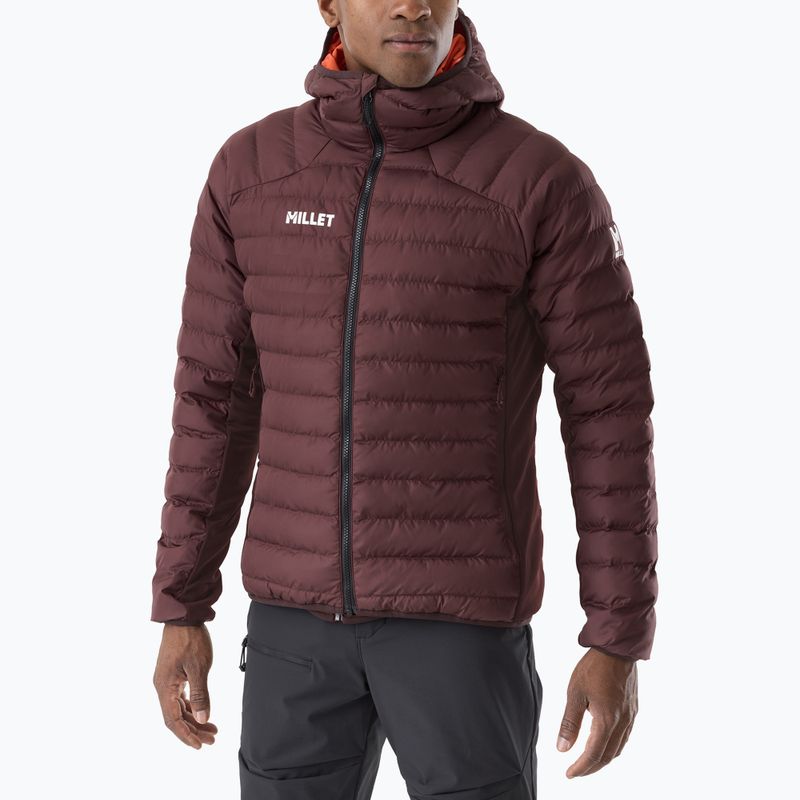 Pánská zateplená bunda Millet Fitz Roy Warm Hoodie Jacket truffle