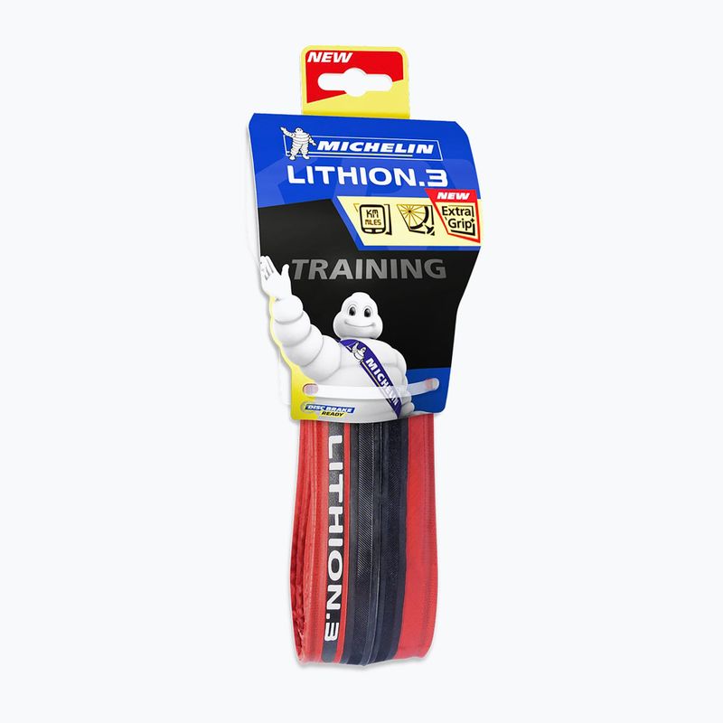 Cyklistické pláště Michelin Lithion3 Ts Kevlar Performance Line červená 432310 3