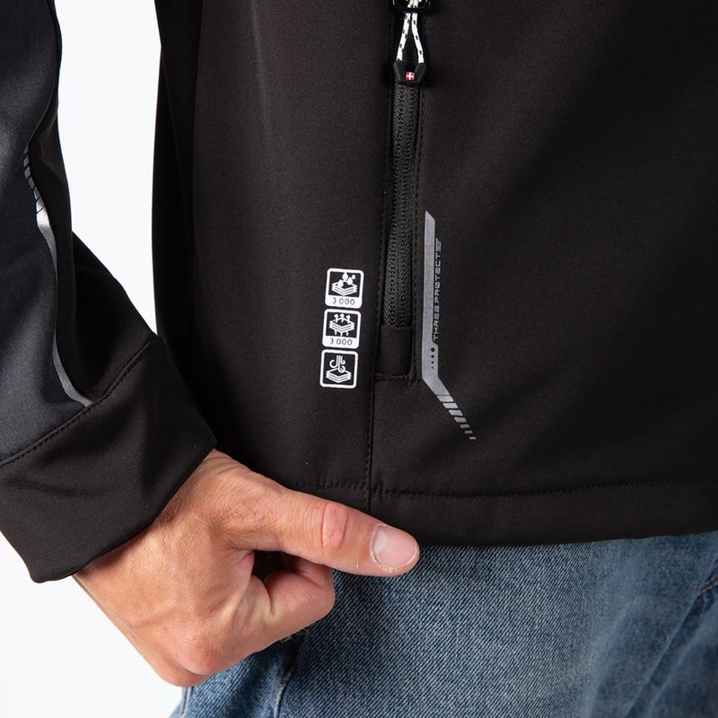 Pánská softshellová bunda Aulp Tiago anthracite melange 4