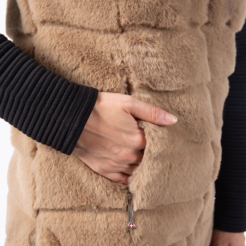 Dámská vesta Aulp Carra Faux Fur taupe 5