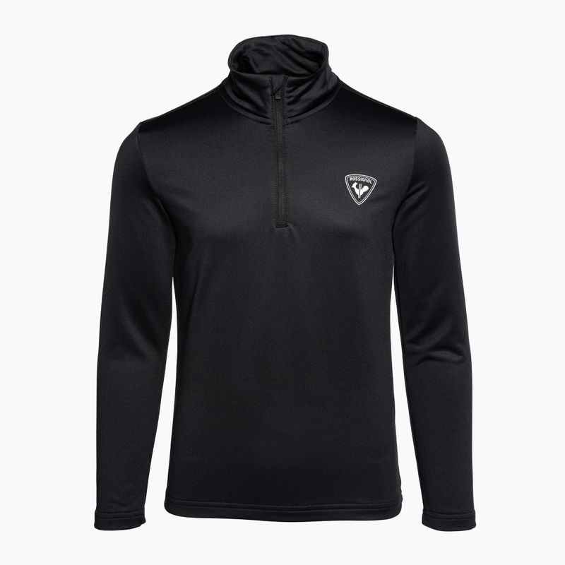 Rossignol Boy 1/2 Zip Warm Stretch dětská lyžařská mikina černá 5