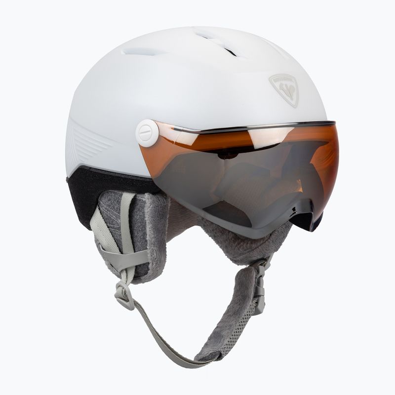 Dámská lyžařská helma Rossignol Fit Visor Impacts white/orange/silver