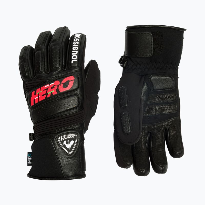 Pánské lyžařské rukavice Rossignol Wc Expert Lth Impr G black 8
