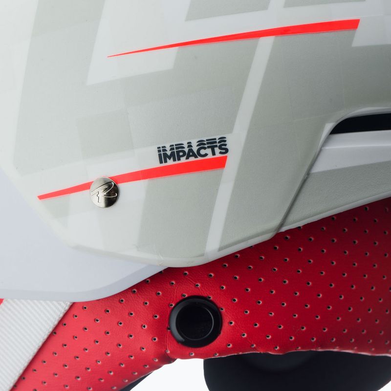 Lyžařská helma Rossignol Hero Slalom Impacts + Chinguard bílá 10