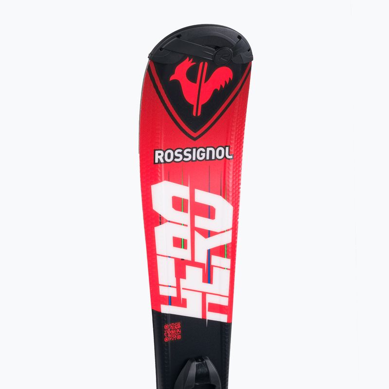 Dětské sjezdové lyže Rossignol Hero 100-140 + Kid4 red 8