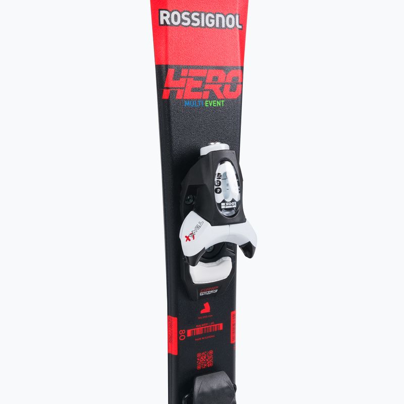 Dětské sjezdové lyže Rossignol Hero Pro + Team 4 GW Black Bulk red 6