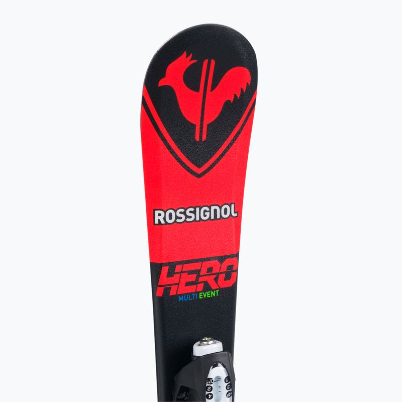 Dětské sjezdové lyže Rossignol Hero Pro + Team 4 GW Black Bulk red 8