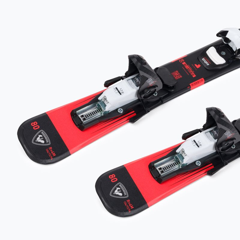 Dětské sjezdové lyže Rossignol Hero Pro + Team 4 GW Black Bulk red 9