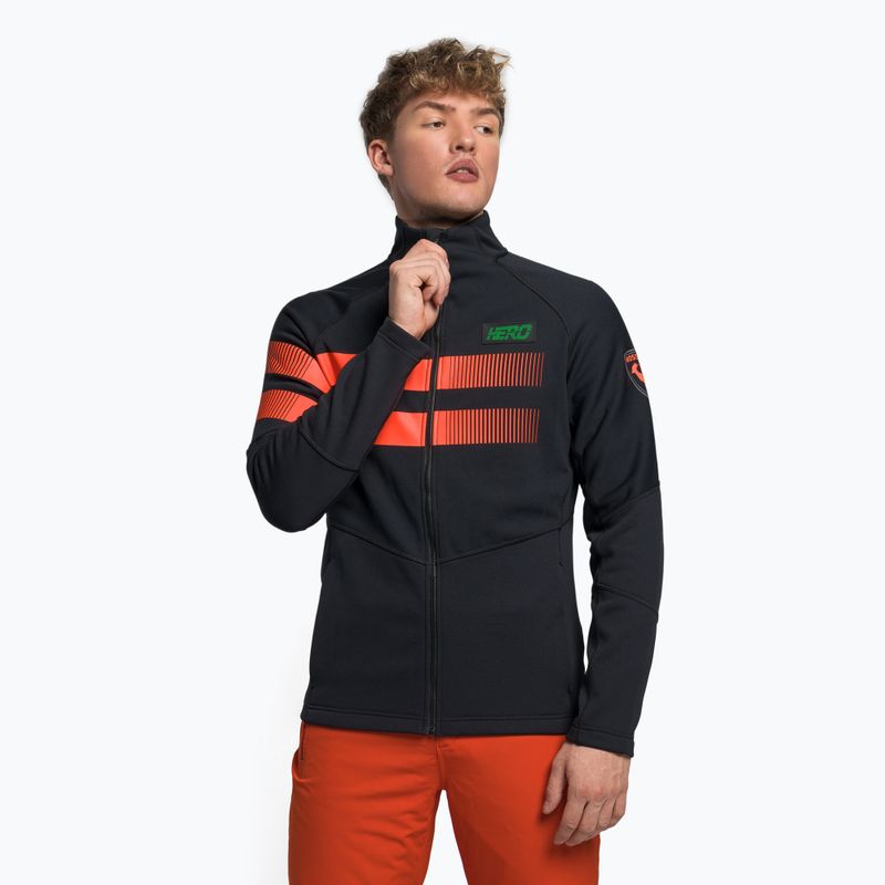 Pánská lyžařská mikina Rossignol Hero Clim black/red