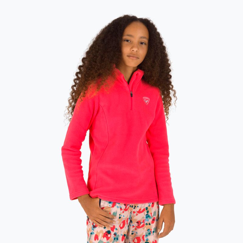 Dětská lyžařská mikina Rossignol 1/2 Zip Fleece pink