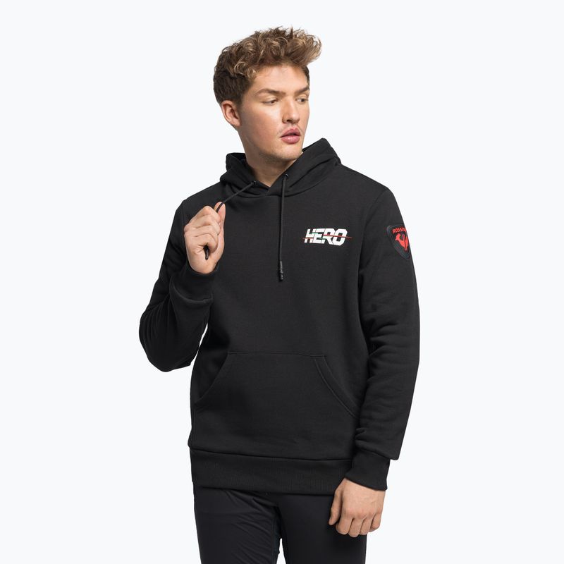 Pánská lyžařská mikina Rossignol Hero Logo Sweat black