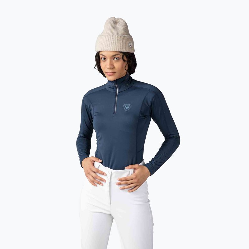 Dámská termoakční mikina Rossignol Classique 1/2 Zip dark navy