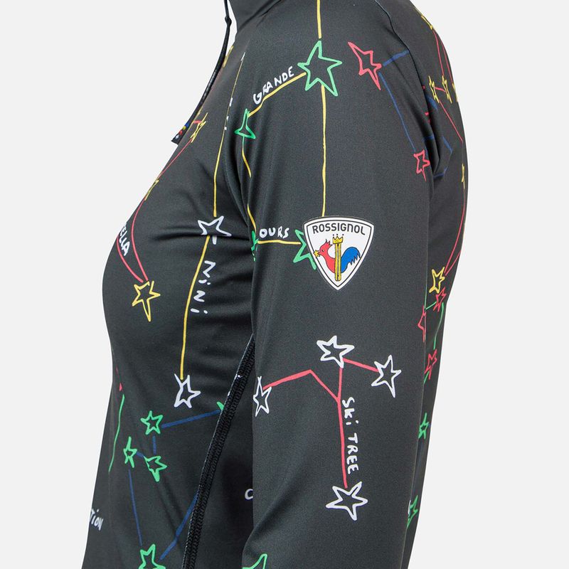 Dámská termoakční mikina Rossignol Booster 1/2 Zip Top 100 black 6