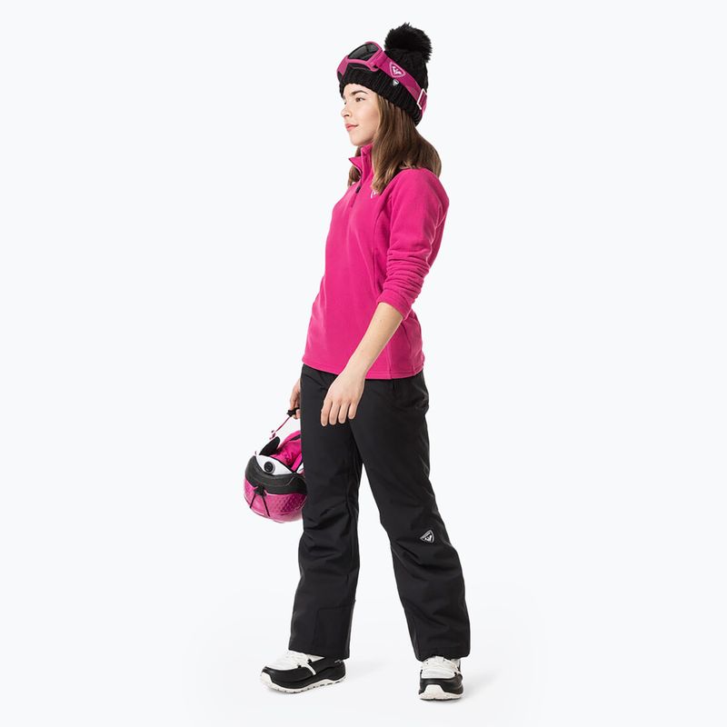 Rossignol Girl Fleece orchid pink dětská lyžařská mikina 4