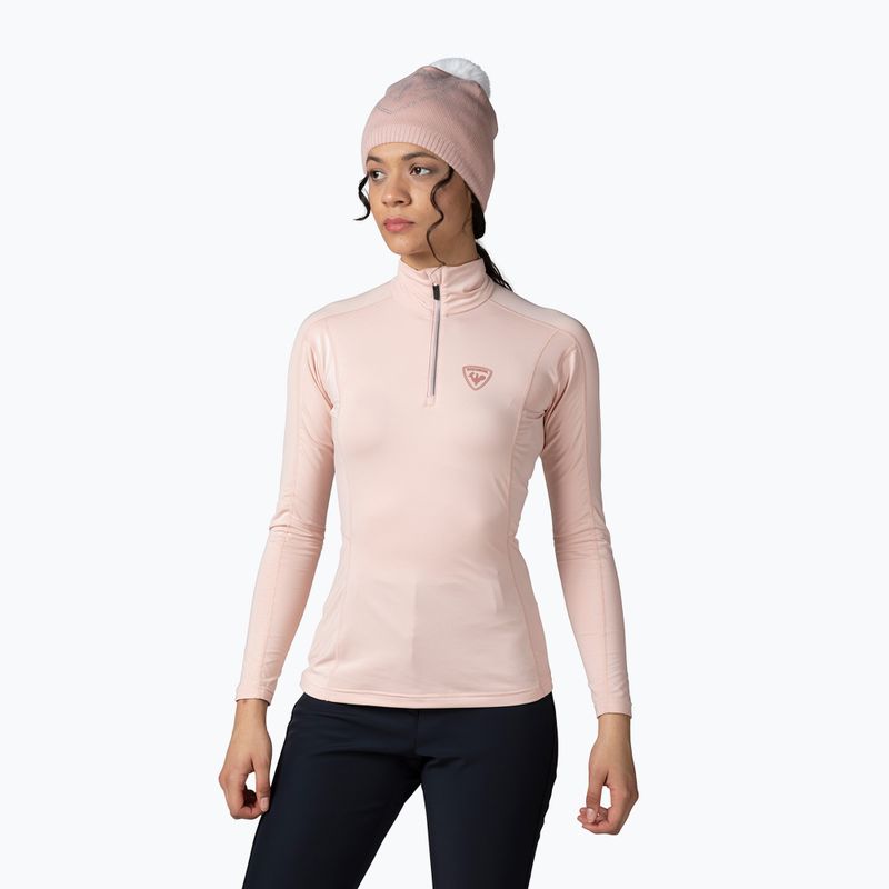 Dámská termoakční mikina Rossignol Classique 1/2 Zip powder pink