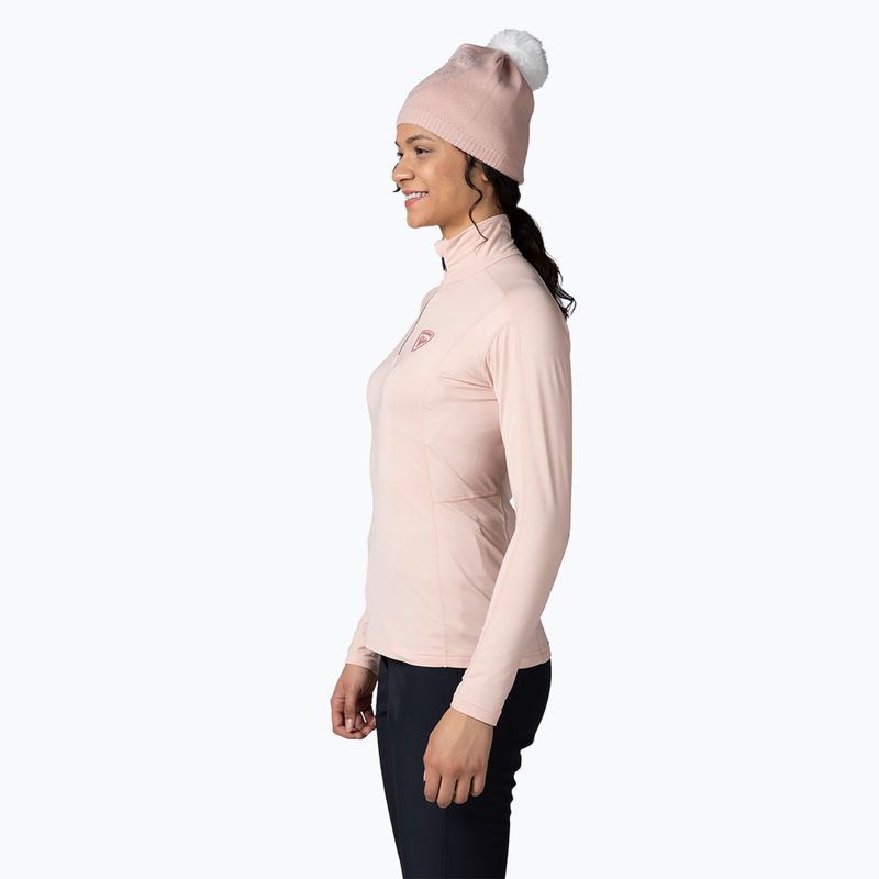 Dámská termo mikina Rossignol Classique 1/2 Zip powder pink 3