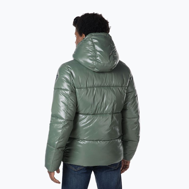 Pánská péřová bunda Rossignol Shiny Hoodie Parka ebony green 2