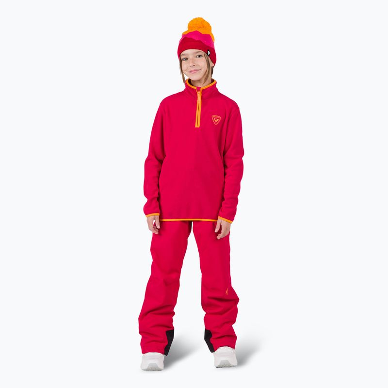 Dětská mikina Rossignol Jr Strawpile Fleece Fz ruby red 2