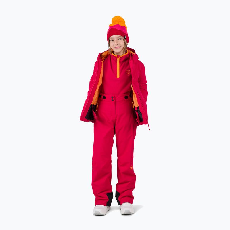 Dětské lyžařské kalhoty Rossignol Girl Ski ruby red 2