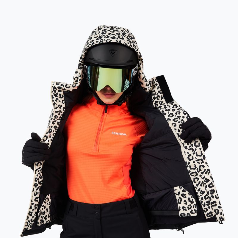 Dámská lyžařská bunda Rossignol Rochrun Allover nature wild leopard print 12