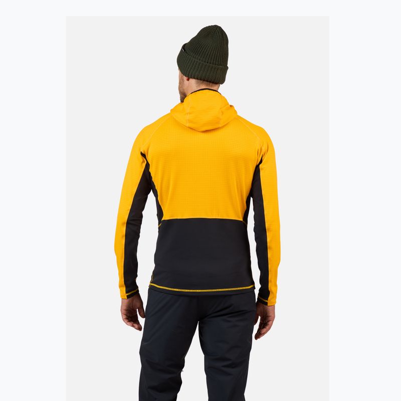 Pánská mikina Rossignol Blackside Mix Full Zip Hoodie Fleece saffron yellow 3