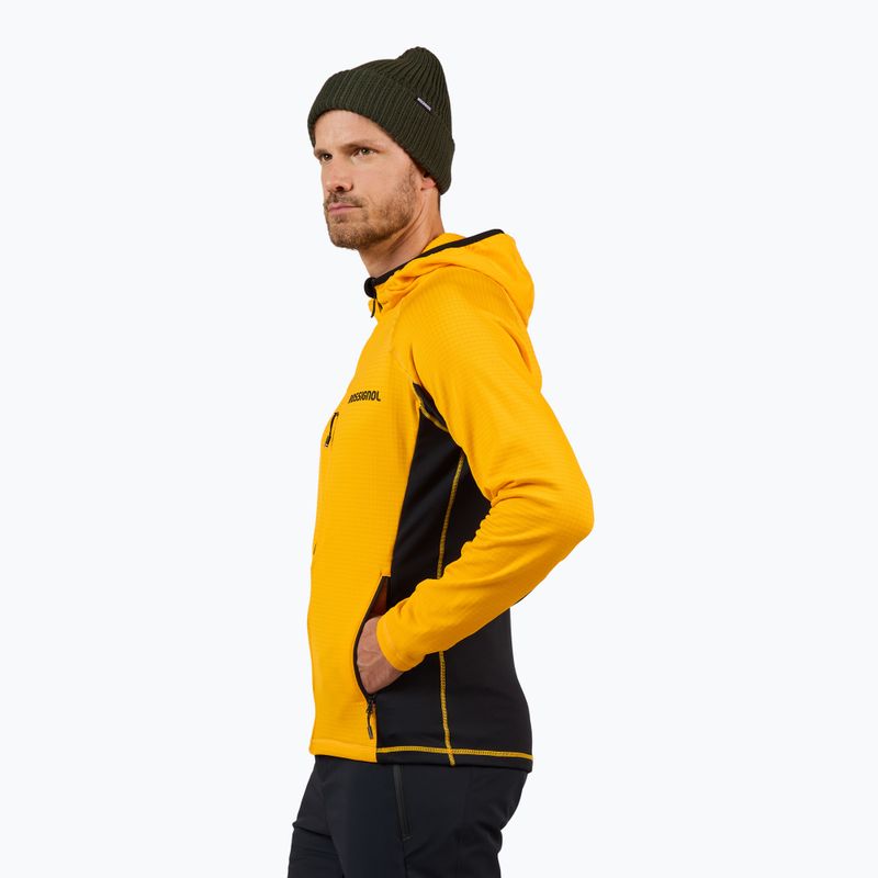 Pánská mikina Rossignol Blackside Mix Full Zip Hoodie Fleece saffron yellow 4