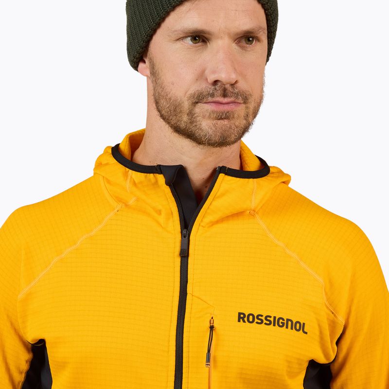Pánská mikina Rossignol Blackside Mix Full Zip Hoodie Fleece saffron yellow 6