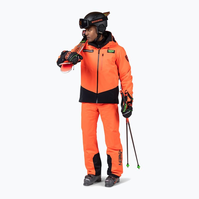 Pánské lyžařské kalhoty Rossignol Blackside Insulated neon red 2