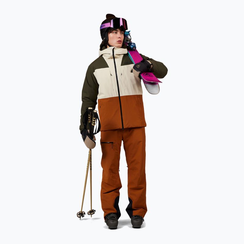 Pánské lyžařské kalhoty s náprsníkem Rossignol Outerlimits Insulated Bib deep caramel 2