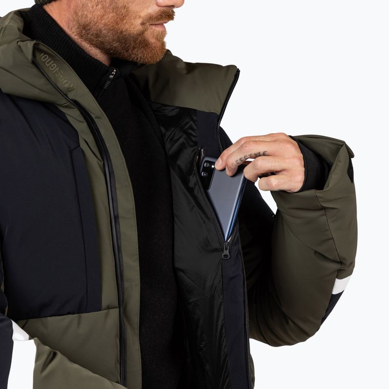 Pánská lyžařská bunda Rossignol Ciastel Down Mix olive shadow 12