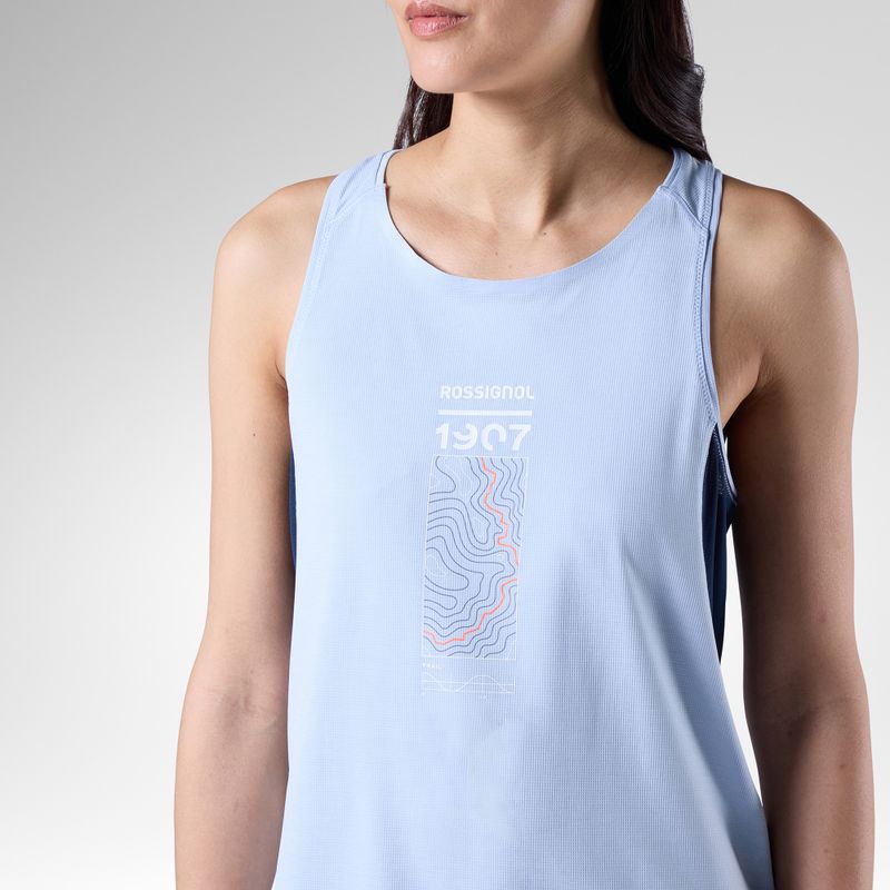 Dámské běžecké tričko Rossignol Sapa Ultra Tank blue aura 5