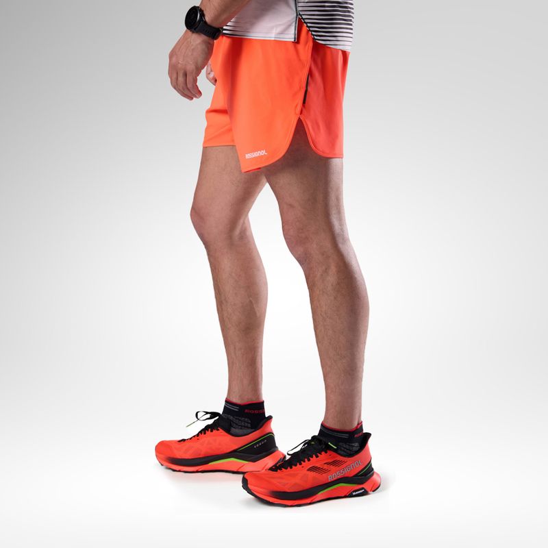 Pánské běžecké šortky Rossignol Sapa 5" neon red 4