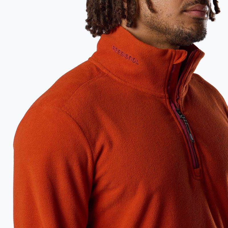 Pánská fleecová mikina Rossignol Quarter Zip Fleece rooibos tea 5