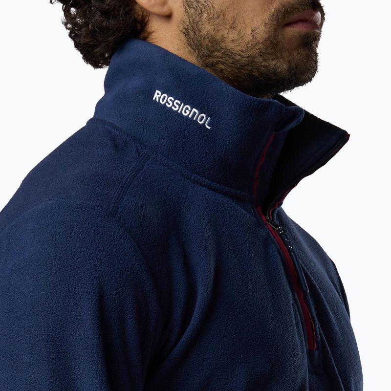 Pánská fleecová mikina Rossignol Quarter Zip Fleece dark navy 5