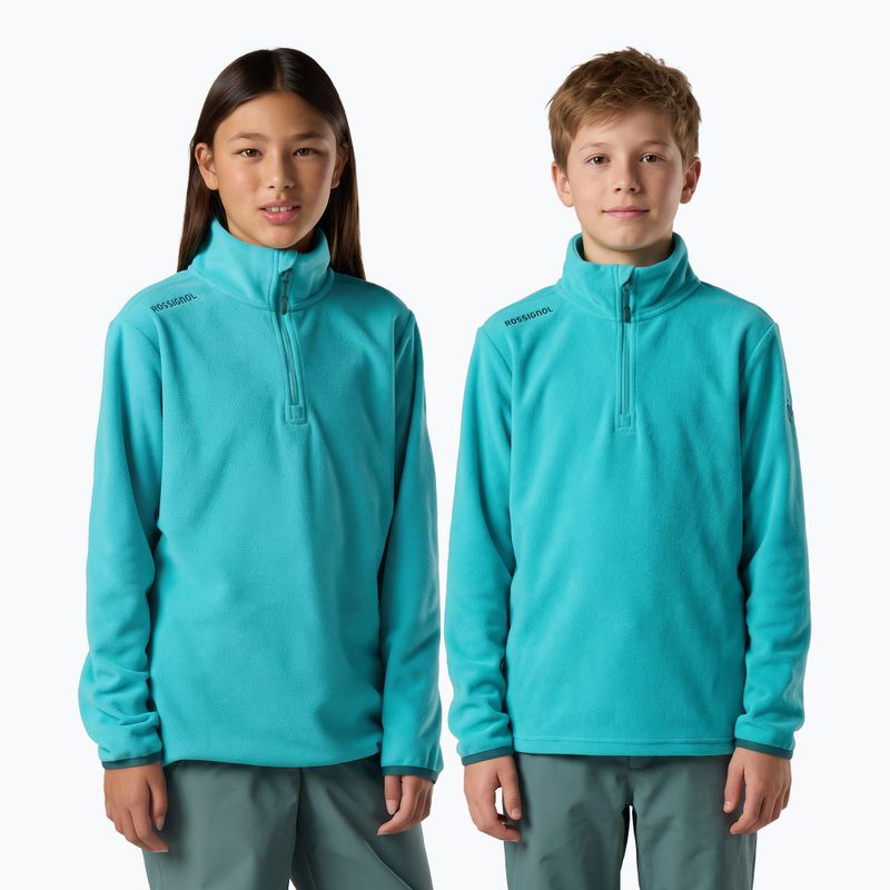 Dětská fleecová mikina Rossignol Quarter Zip Polar Fleece baltic