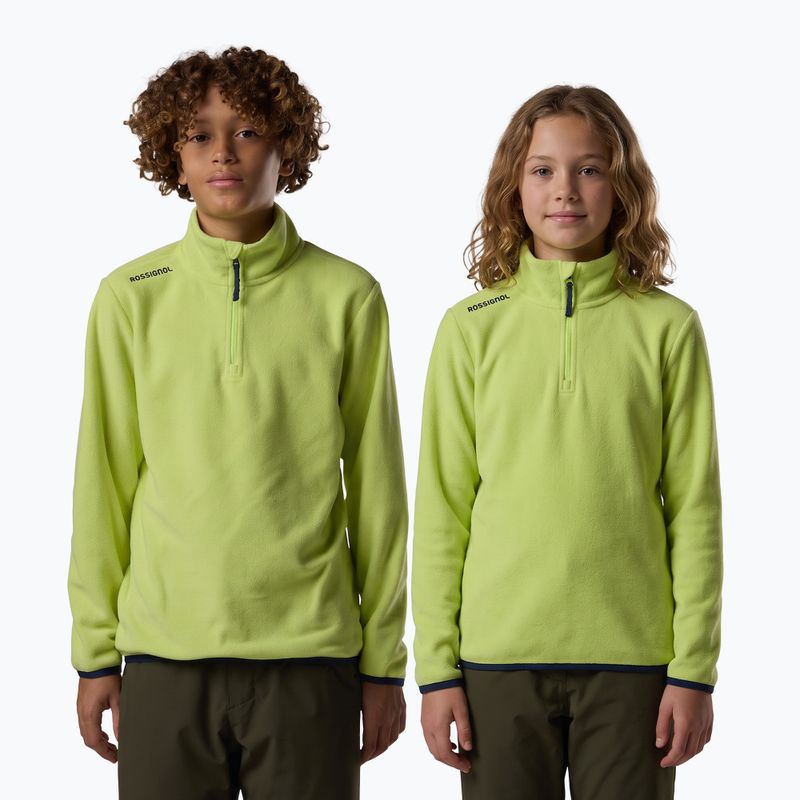 Dětská fleecová mikina Rossignol Quarter Zip Polar Fleece wild lime