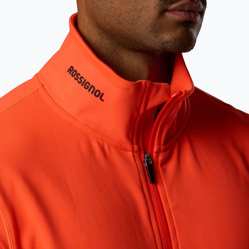Pánská mikina Rossignol Hero Stretch Fleece neon red 5