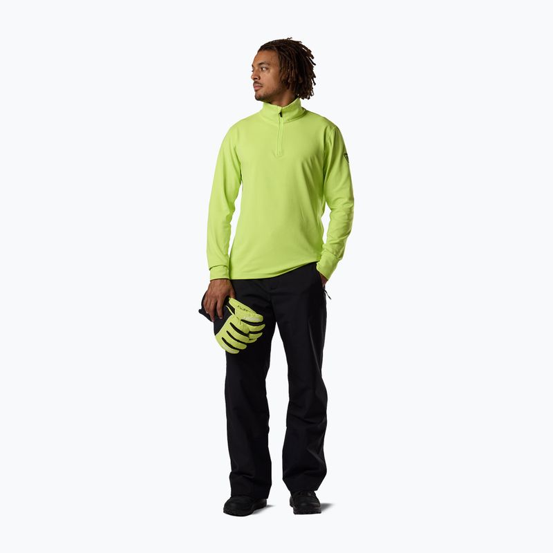 Pánská lyžařská mikina Rossignol Mid Layer Stertch Half Zip wild lime 2